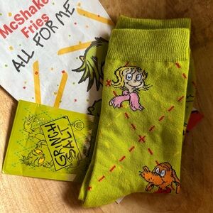 McDonald’s Green Grinch Themed Socks